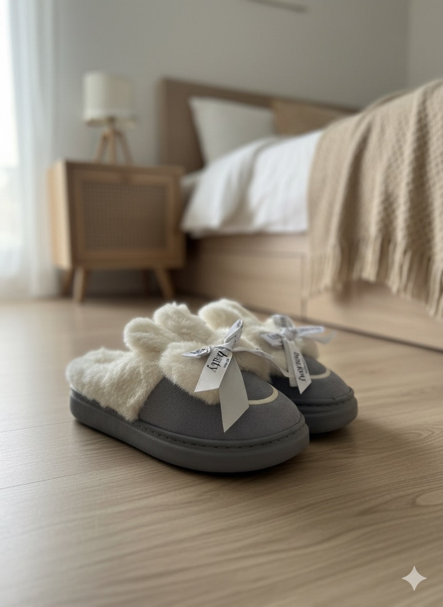 Faux Fur Bootie Slippers