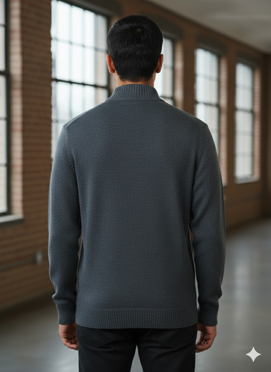 Men’s Classic Full-Zip Knitted Sweater