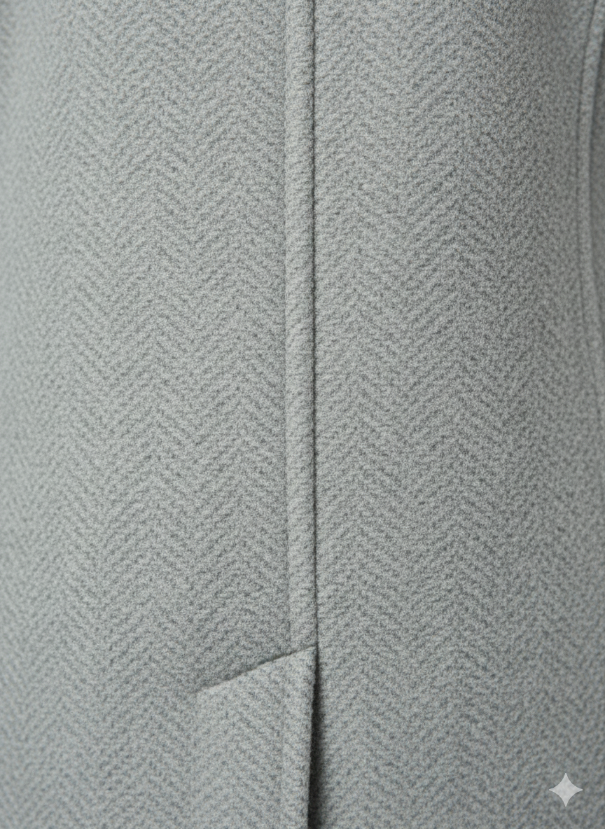 The Chic Grey Stand Collar Coat