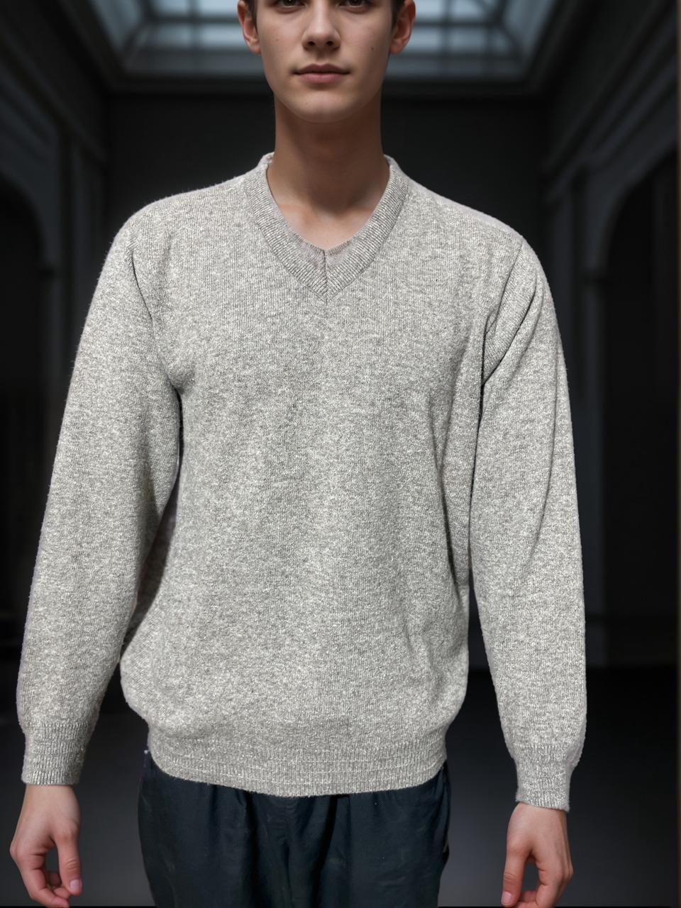 Men V- Neck Full Sleeves Sweater