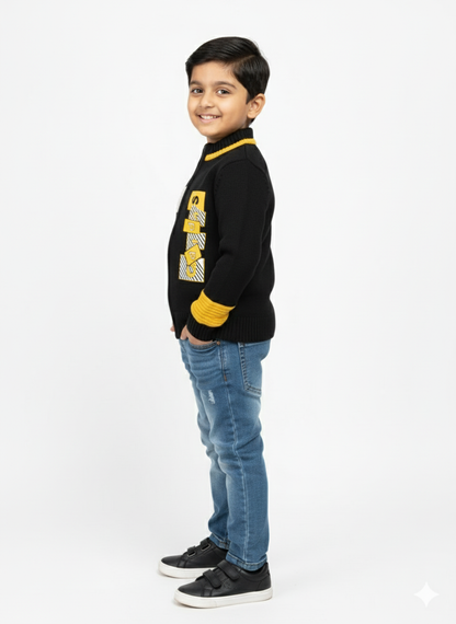 Full Sleeves, Zip Sweater For Boy