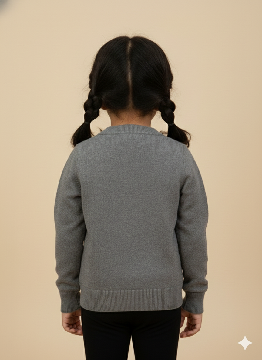 Grey Cardigan For Girl