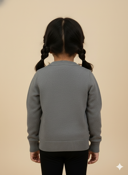 Grey Cardigan For Girl