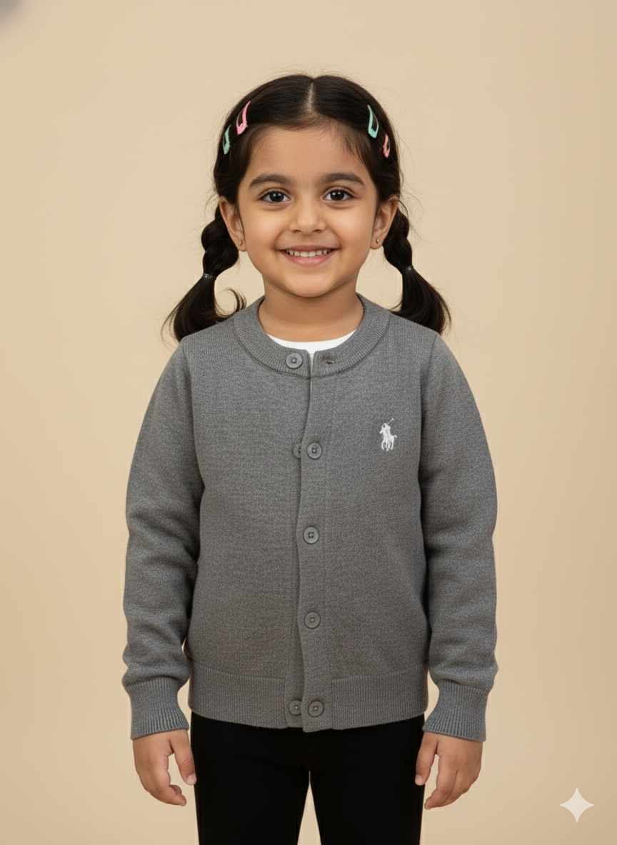 Grey Cardigan For Girl