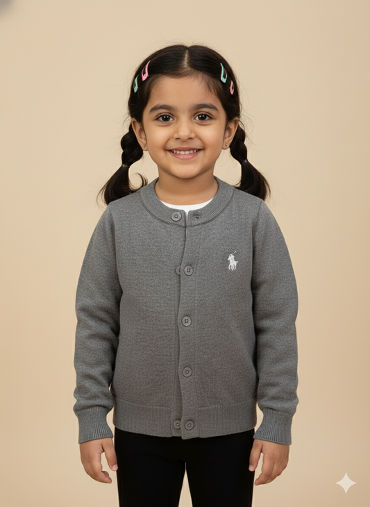 Grey Cardigan For Girl