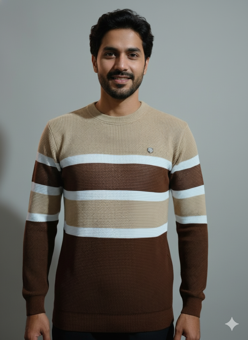 Men’s Striped Knit Sweater