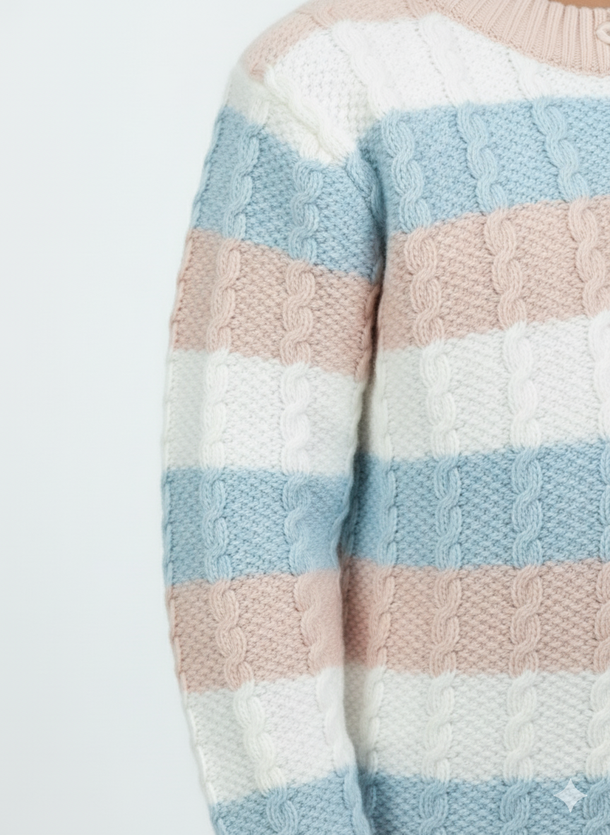 Multi Colored Knit Cardigan For Girl