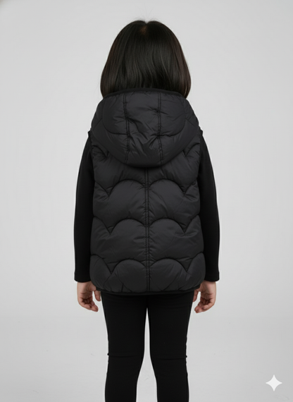 Hooded Puffer Vest For Girl