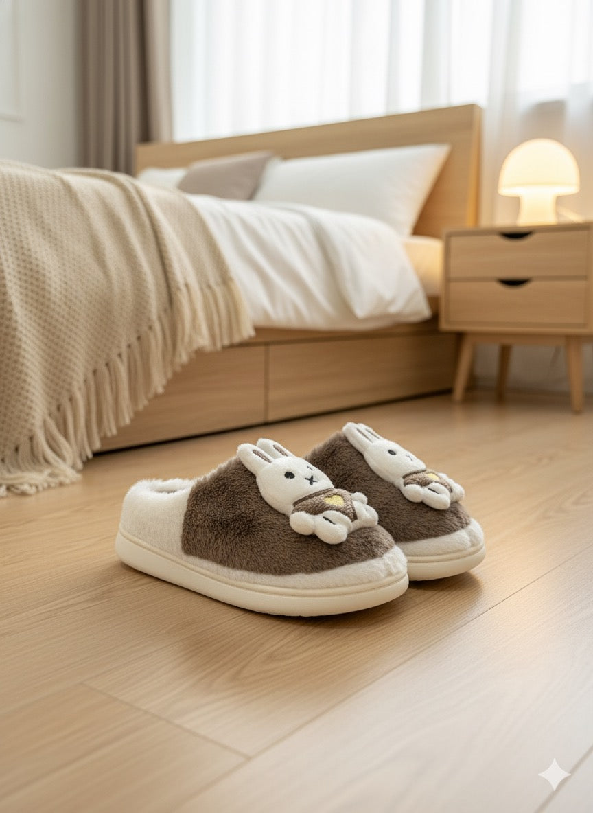 Fuzzy Sunny Slippers For Women