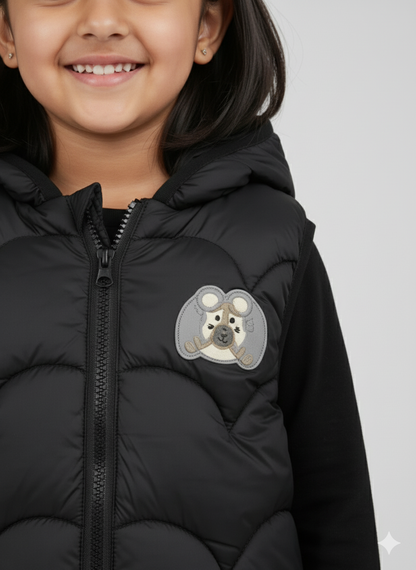 Hooded Puffer Vest For Girl