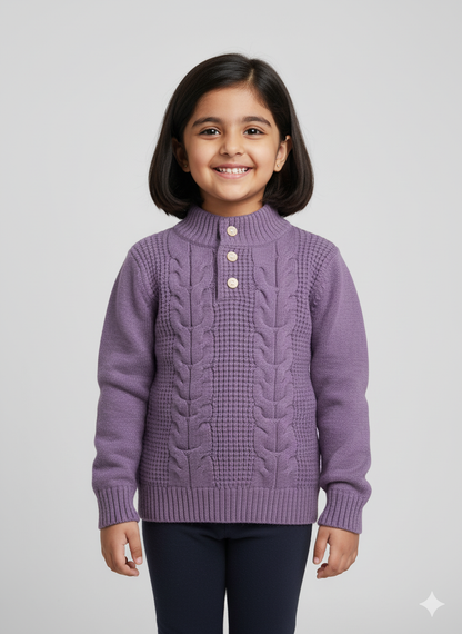 Lavender Purple Sweater For Girl
