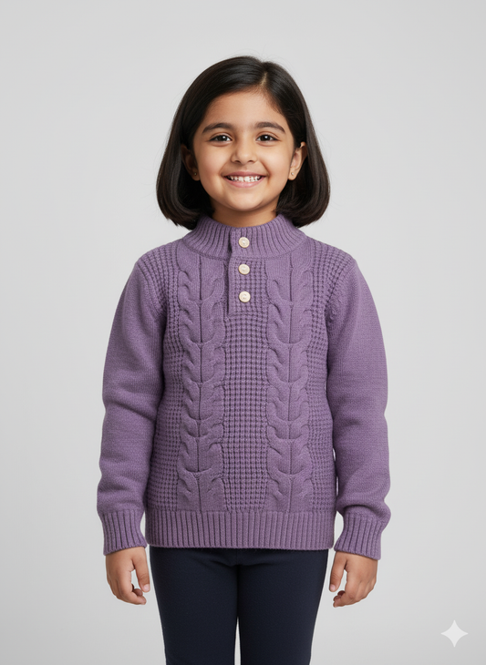 Lavender Purple Sweater For Girl
