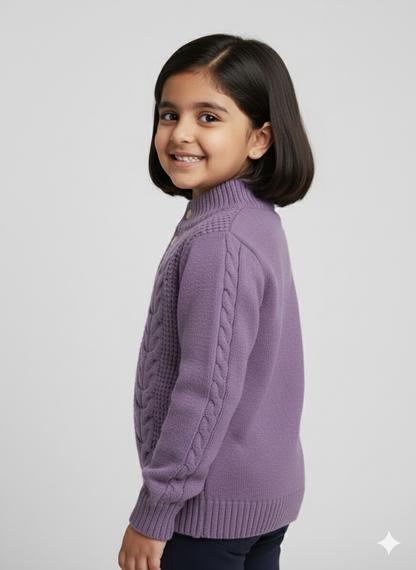 Lavender Purple Sweater For Girl