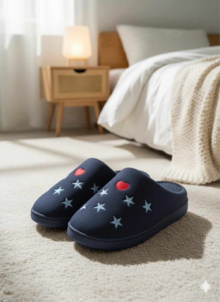Soft, Navy Blue Slippers