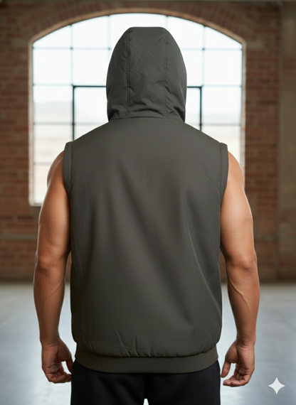 Men’s Sleeveless Hooded Puffer Vest