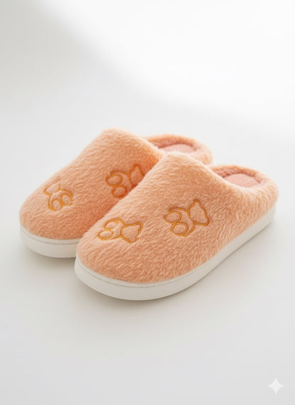 Peach Colored Slip-On Slippers