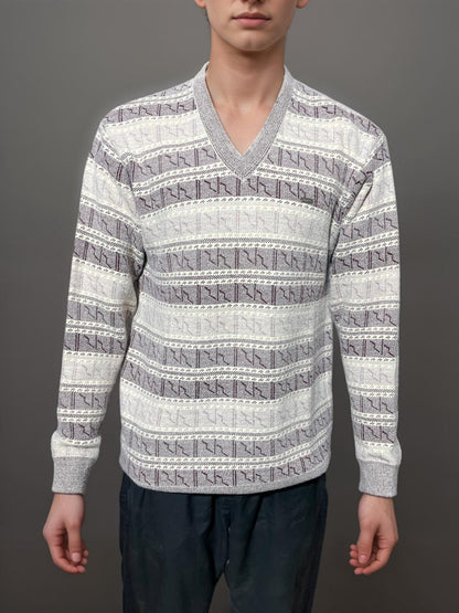 Men V Neck Full Sleeves Sweater